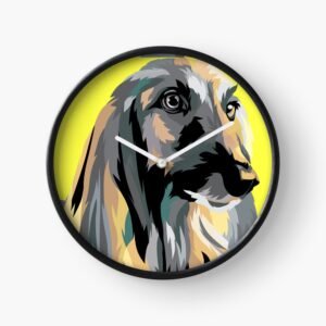 Afghan Hound Clock
